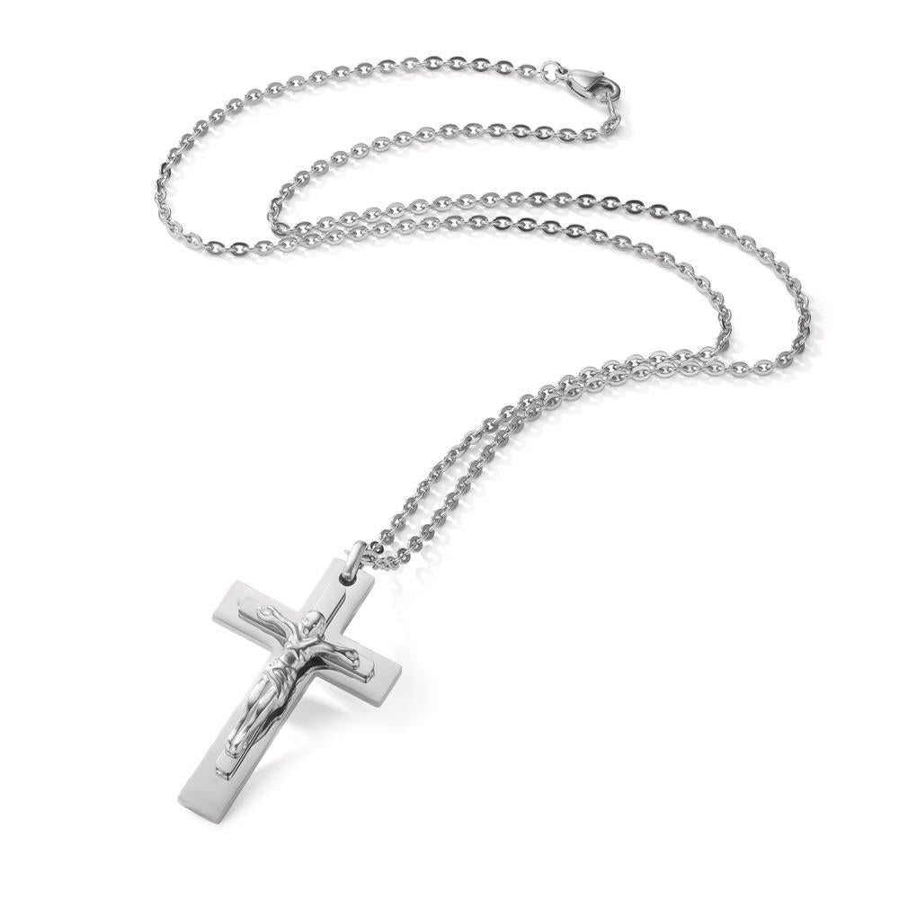 Collier Acier inoxydable Croix 50 cm