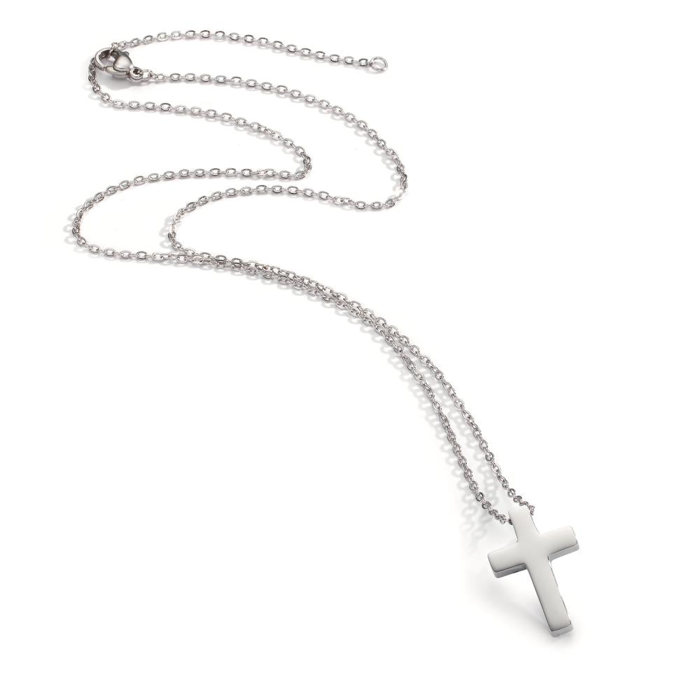 Collier Acier inoxydable Croix 45-50 cm