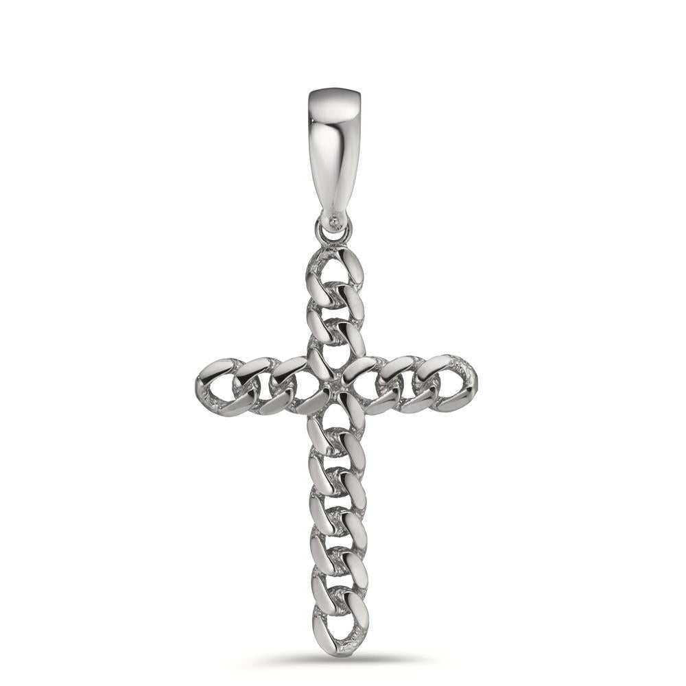 Pendentif Argent Rhodié Croix