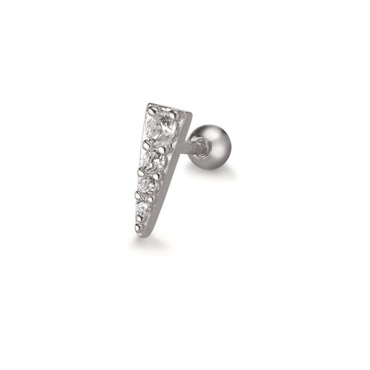 Piercing Argent Zircone 4 Pierres Rhodié