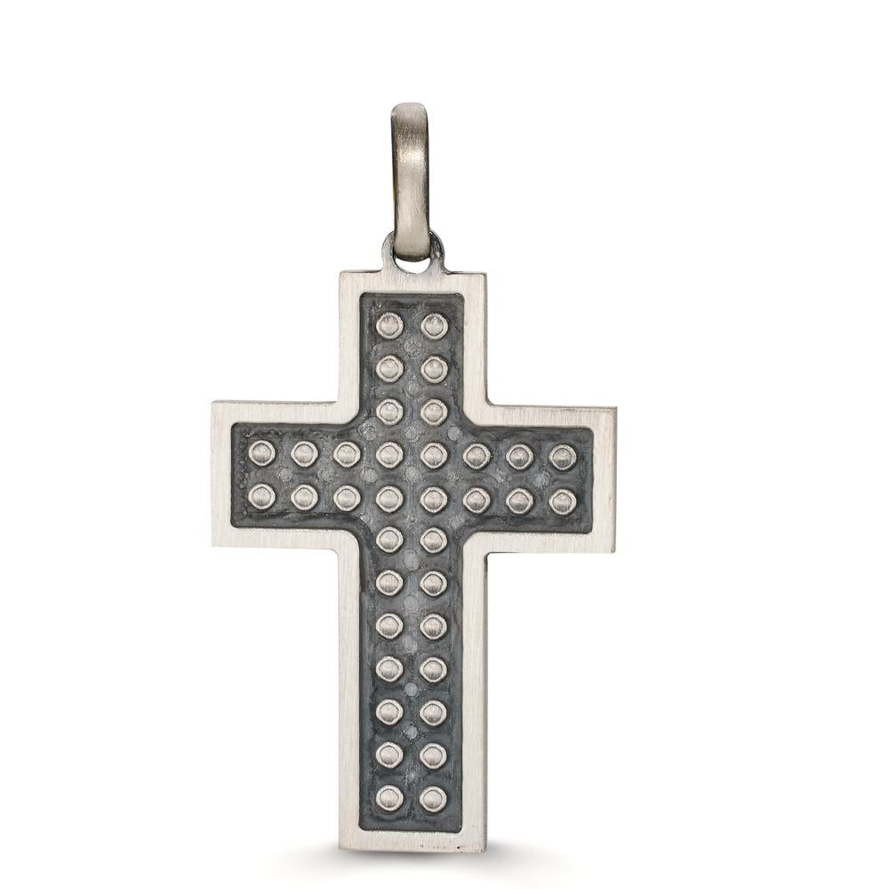 Pendentif avec gravure Argent Patinée Croix