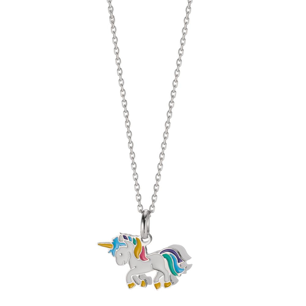 Chaînette avec pendentif Argent Rhodié Licorne 36-38 cm