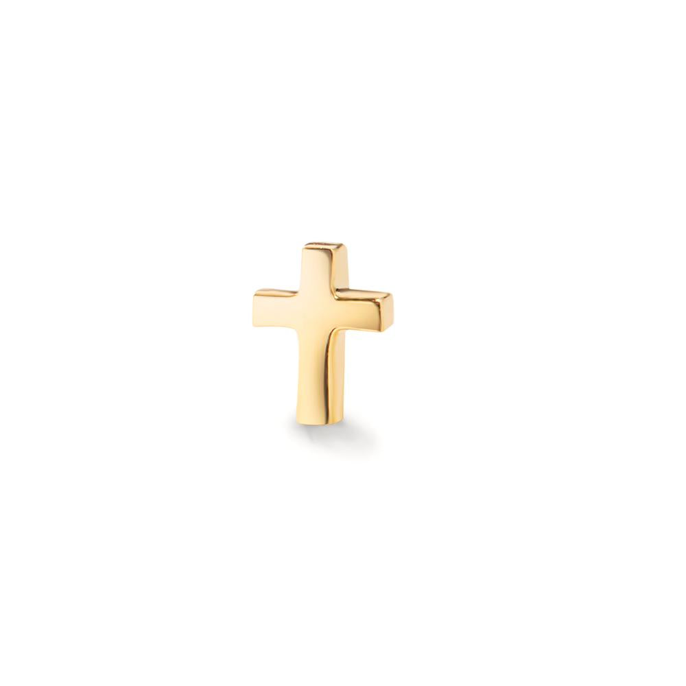 Clous d'oreille à l'unité Or jaune 14K Croix