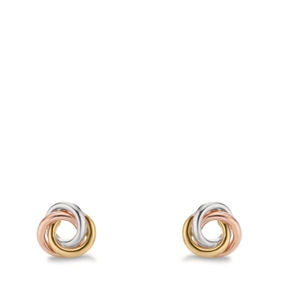 Clous d'oreilles Or jaune 9K, Or blanc 9K, Or rouge 9K Nœud Ø7 mm