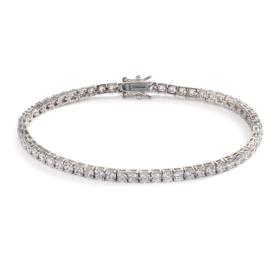 Bracelet Argent Zircone 56 Pierres Rhodié 19 cm