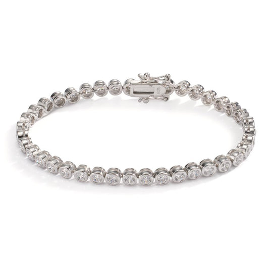 Bracelet Argent Zircone 39 Pierres Rhodié 18 cm