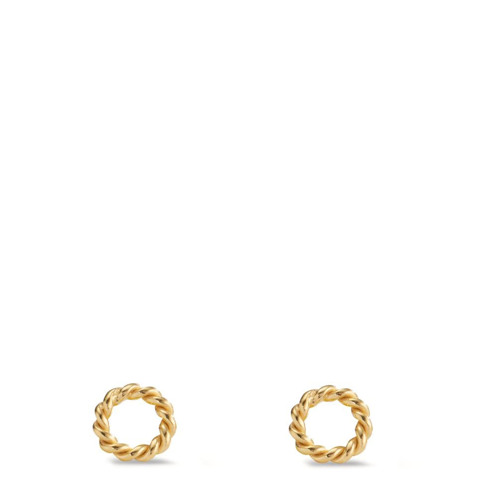 Clous d'oreilles Argent jaune Plaqué or Ø6.5 mm