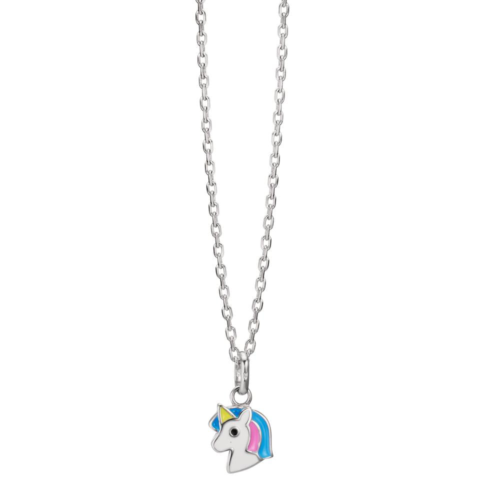 Chaînette avec pendentif Argent Rhodié Licorne 36-38 cm